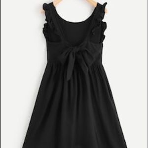 Dresses - Light weight A Line Sleeveless Ruffle Trim Dress Dresses - Light weight A Line Sleeveless Ruffle Trim Dress
